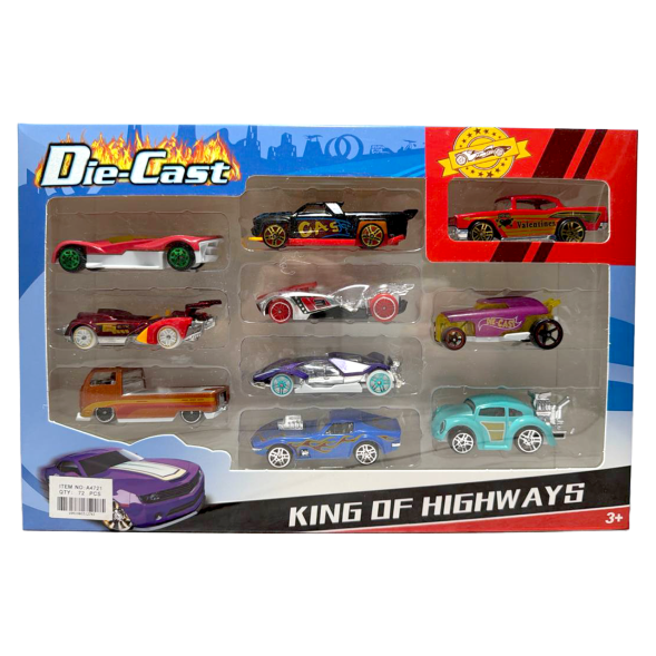 Набор машинок Die-Cast 10в1 (NO:A4721)