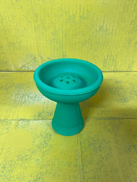 Кальянная чаша для табака (Силикон) "Зелёный" (Низкая) №32