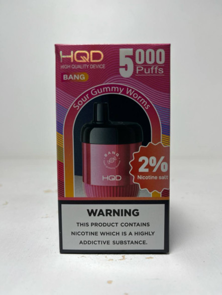 Электронная сигарета HqD 5.000 «Sour Gummy Worms» (Кислые Мармеладные Червячки)