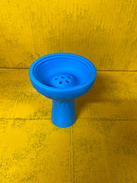 Кальянная чаша для табака (Силикон) "Голубая" (Низкая) №33