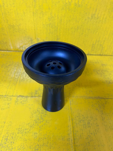 Кальянная чаша для табака (Силикон) "Чёрная" (Низкая) №34