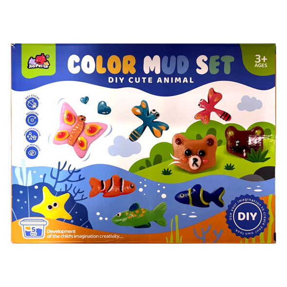 Пластелин DIY Рыбка+Мишка "Color Mud Set"