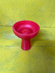 Кальянная чаша для табака (Силикон) "Красная" (Низкая) №35