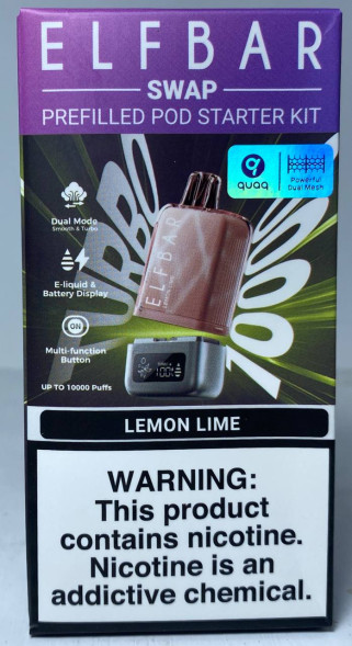 Под Система + Картридж Elfbar Swap 10.000 «Lemon Lime» (Лимон Лайм)