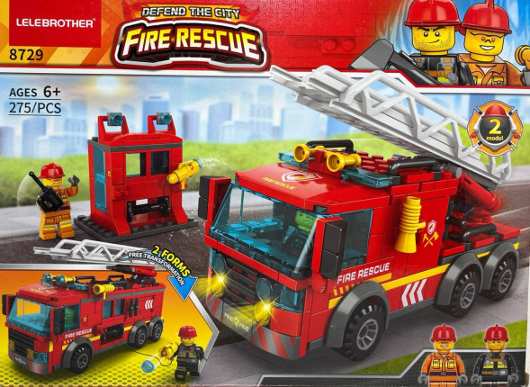 Конструктор «Пожарная Машина 2в1» (275 деталей)
