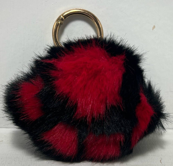 Брелок "Кошачья Лапка" Черно-Красный