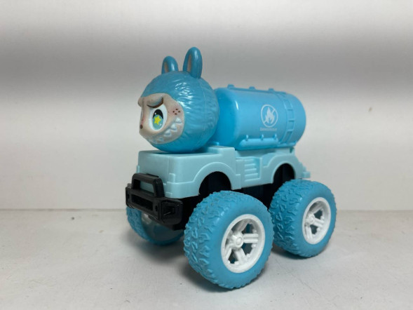 Машинка (пласт.) Лабубу-Монстр-Трак «Голубая» (маленькая, инерционная)