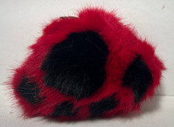 Брелок "Кошачья Лапка" Красно-Черный