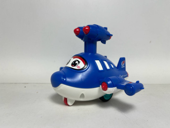 Самолет (пласт.) «Синий» (маленький, инерционный)