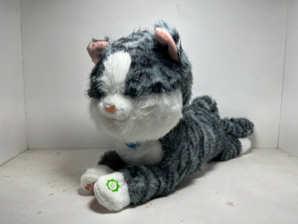 Кошка Лежка (Бело-Темно-Серая)