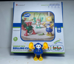 Обезьянка (пласт.) Заводилка (Синий)