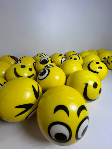 Фомовый мяч «Смайлик» (12шт/уп)