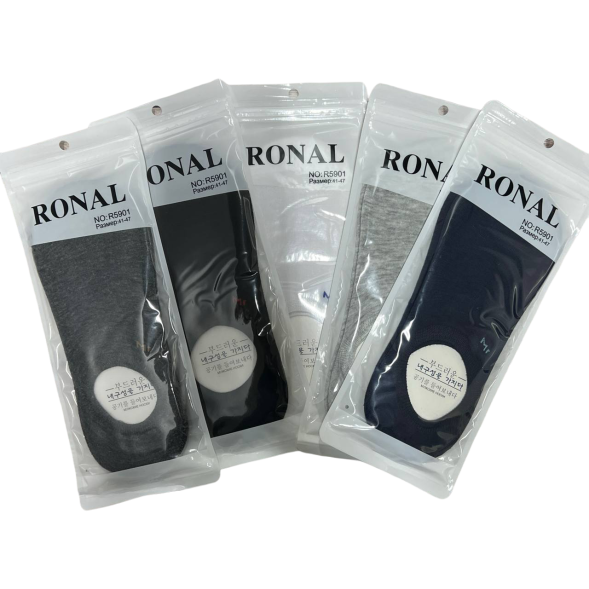 Носки следы мужские RONAL (41-47р.) Легкие (10шт/уп) (NO: R5901)