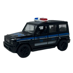 Маленькая метал. машинка «Brabus» (Чёрный ДПС) (Свет, Музыка)