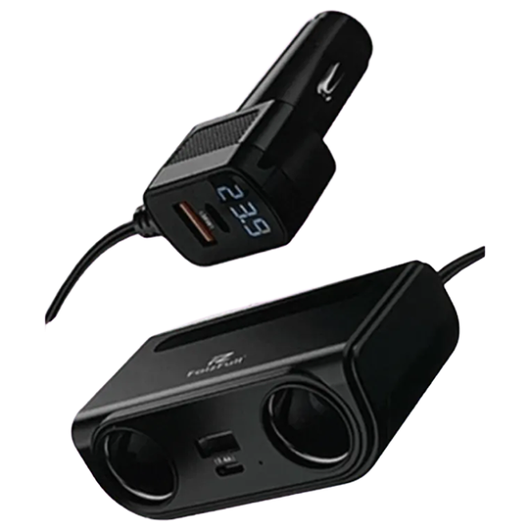 АЗУ Разветвитель прикуривателя FaizFull FZ50 6В1 (36W быстрая зарядка) 12-24V ,(USBx2 Type-cX2, 2 Гн