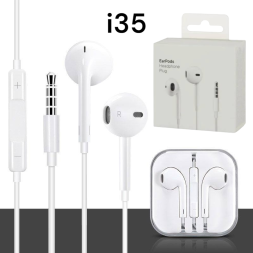 Проводные наушники с микрофоном iPhone i6 оригинал 1200mm, белый (20pcs)