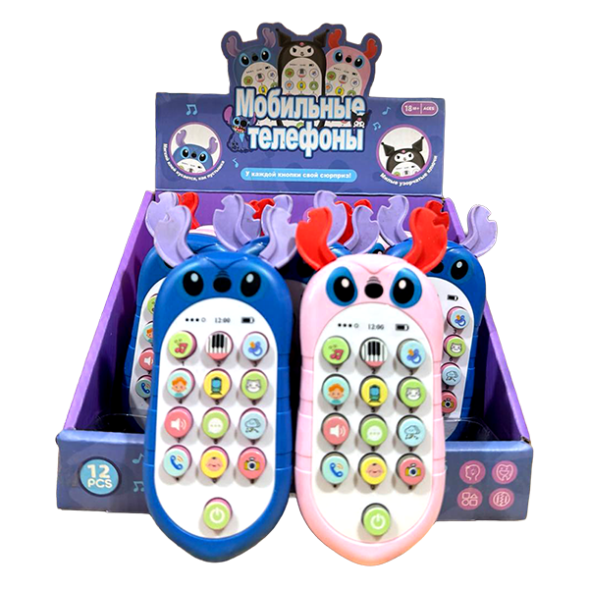 Игрушечный телефон (на батарейках) (13х6см) (12шт/уп)