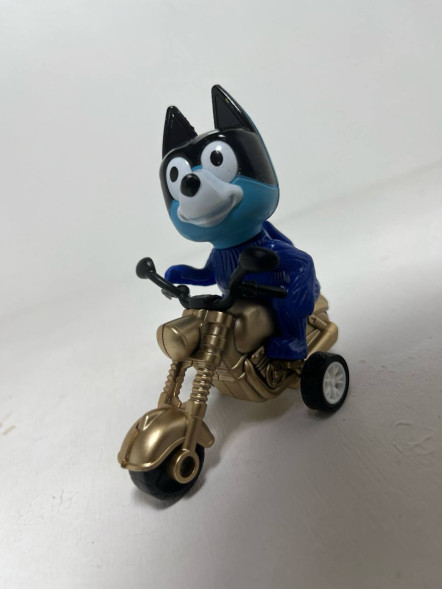 Собака на мотоцикле инерционная (Синий)