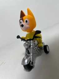 Собака на мотоцикле инерционная (Желтый)