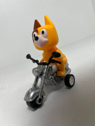 Собака на мотоцикле инерционная (Оранжевый)