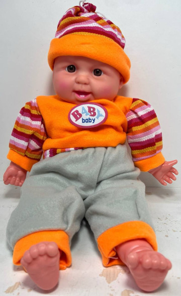 Пупс «Оранжевый костюм» большой