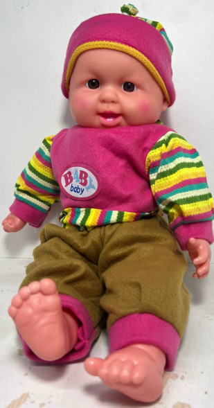 Пупс «Малиновый костюм» большой