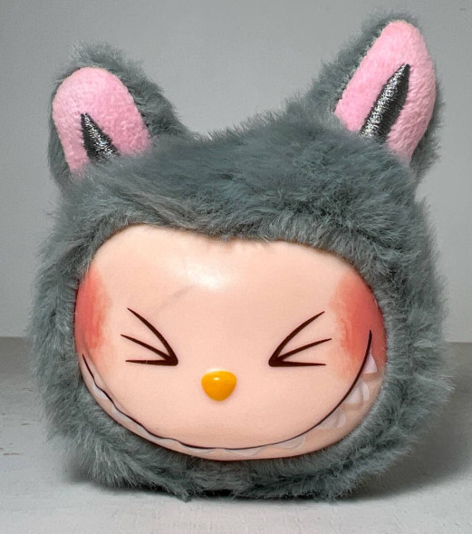 Брелок Лабубу-Голова (Серый)