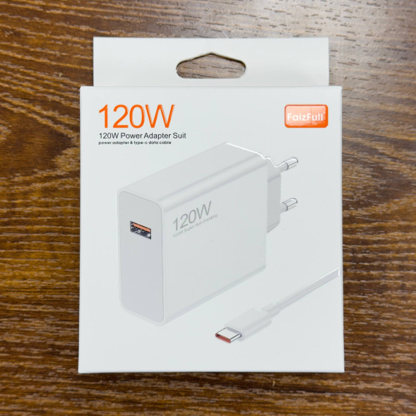 Блок питания 120W + Кабель (USB&amp;Tyре-С) (FaizFull)