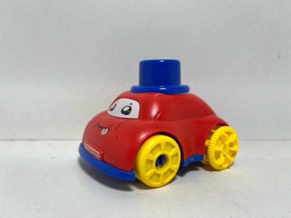 Машинка (пласт.) «Весельчак-Красный» (маленькая, инерционная)